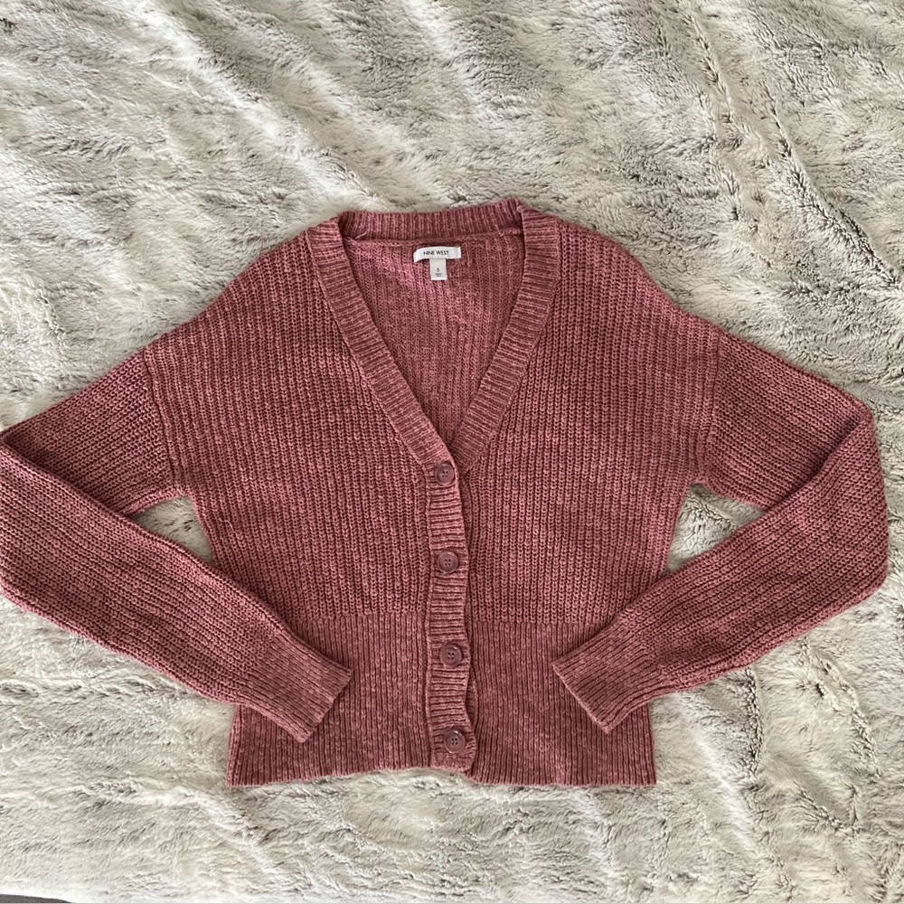 Nine West Dusty Rose Cardigan Sweater